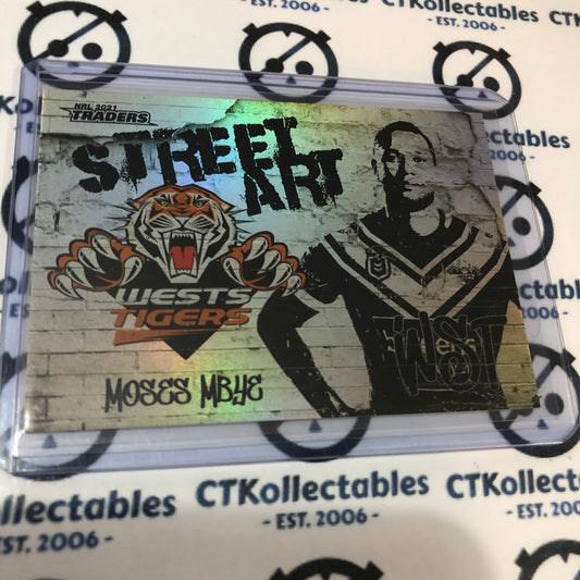 2021 NRL Traders Street Art White Moses Mbye SAW 16/16
