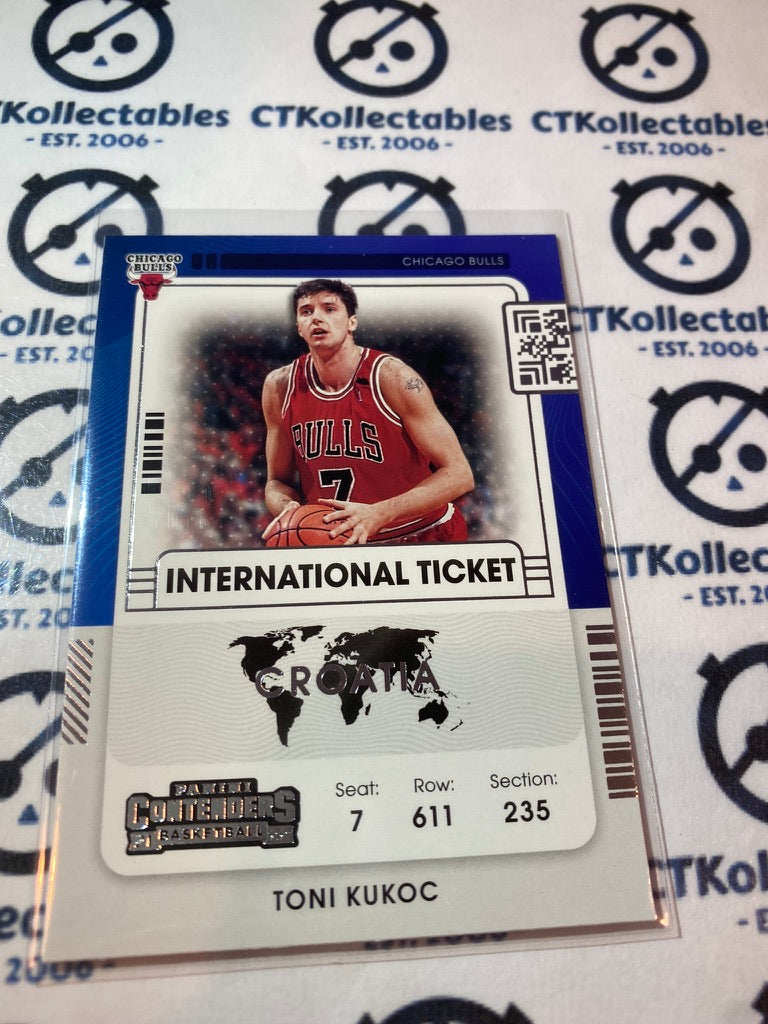 2021-22 NBA Contenders Toni Kukoc International Ticket #18 Bulls