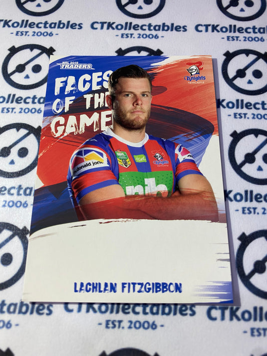 2019 NRL Traders Faces Of The Game Lachlan Fitzgibbon FG30/64 Knights