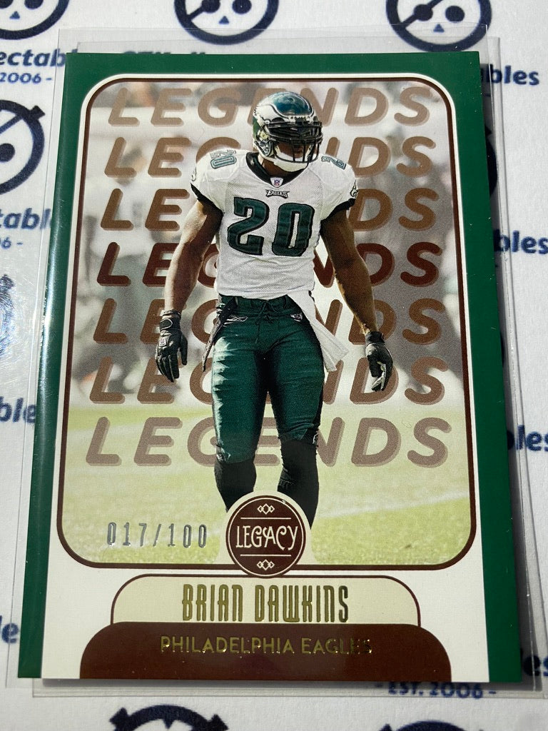 2021 NFL Panini Legacy Brian Dawkins #017/100 Legends Green #136 Eagles