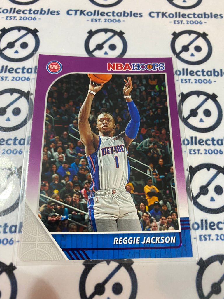 2019-20 NBA Hoops Purple Reggie Jackson #57 Pistons