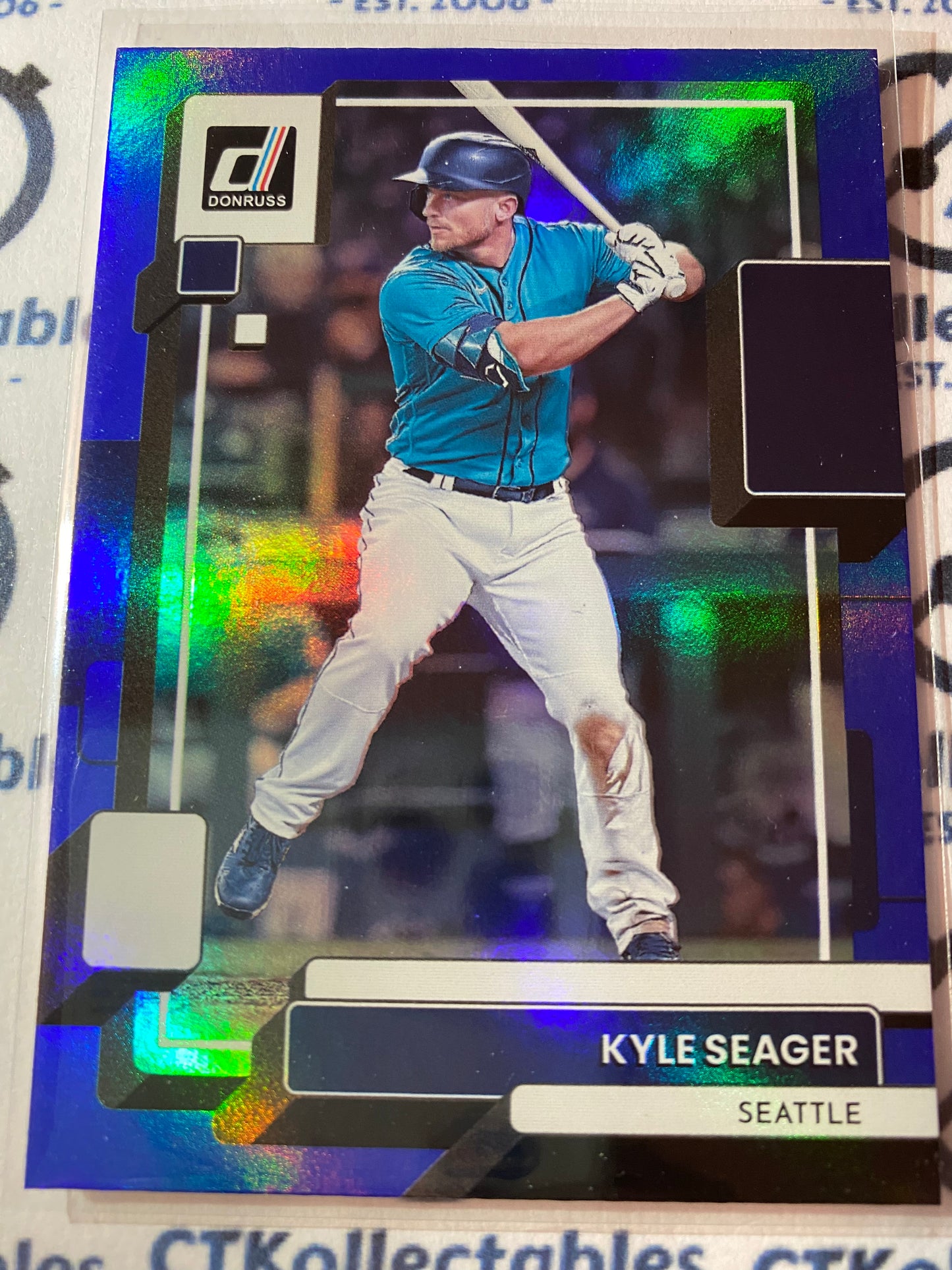 2022 Panini Donruss Baseball Kyle Seager Blue Foil #221 Seattle