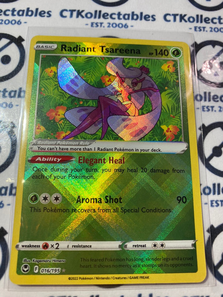 Radiant Tsareena #016/195 2022 Sword & Shield Silver Tempest Pokemon Card