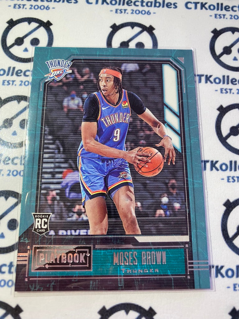 2020-21 NBA Panini Chronicles Playbook Moses Brown Rookie RC #190 OKC