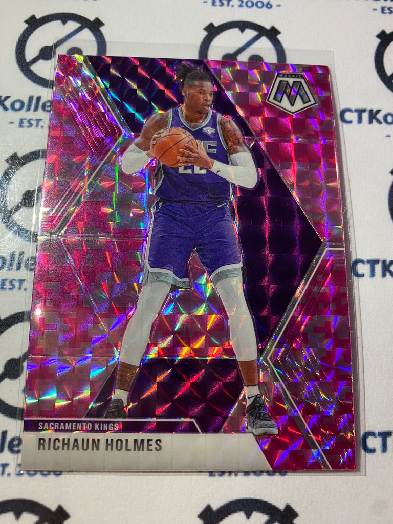 2019-20 Panini NBA Mosaic Richaun Holmes Pink Prizm #30 Kings