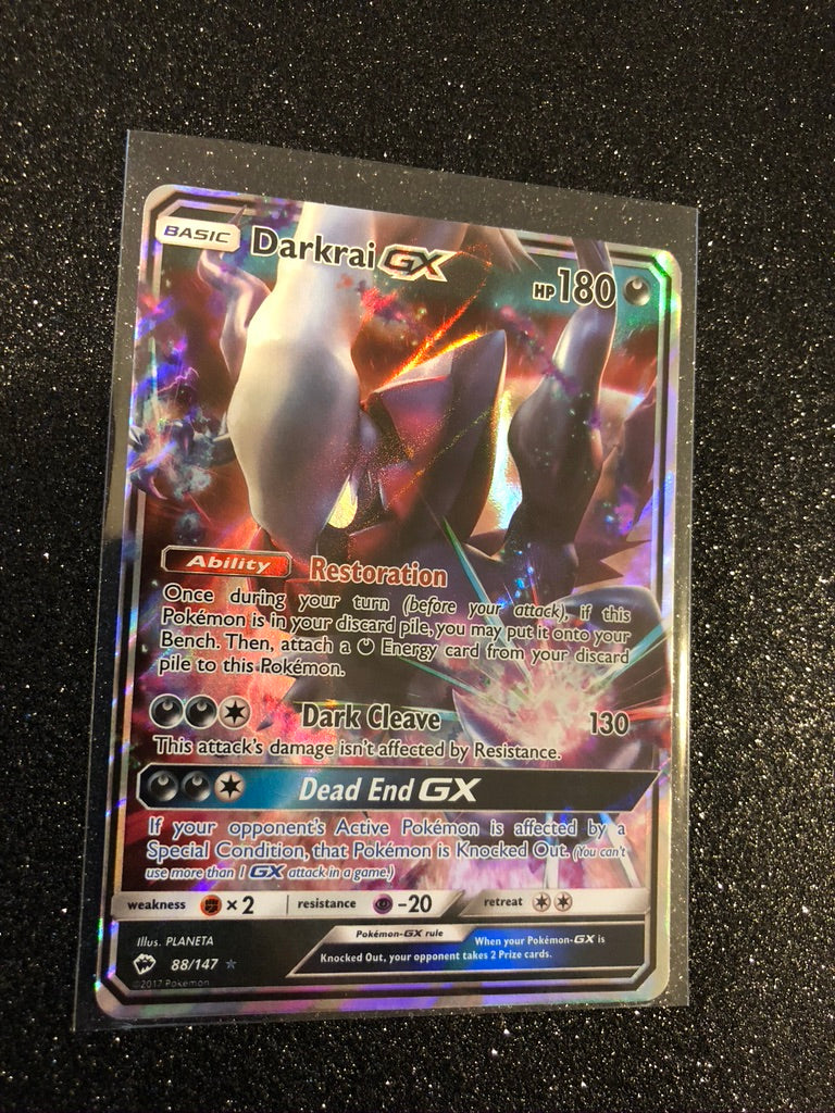 Darkrai GX Burning Shadows ultra rare #88/147 Pokemon Card