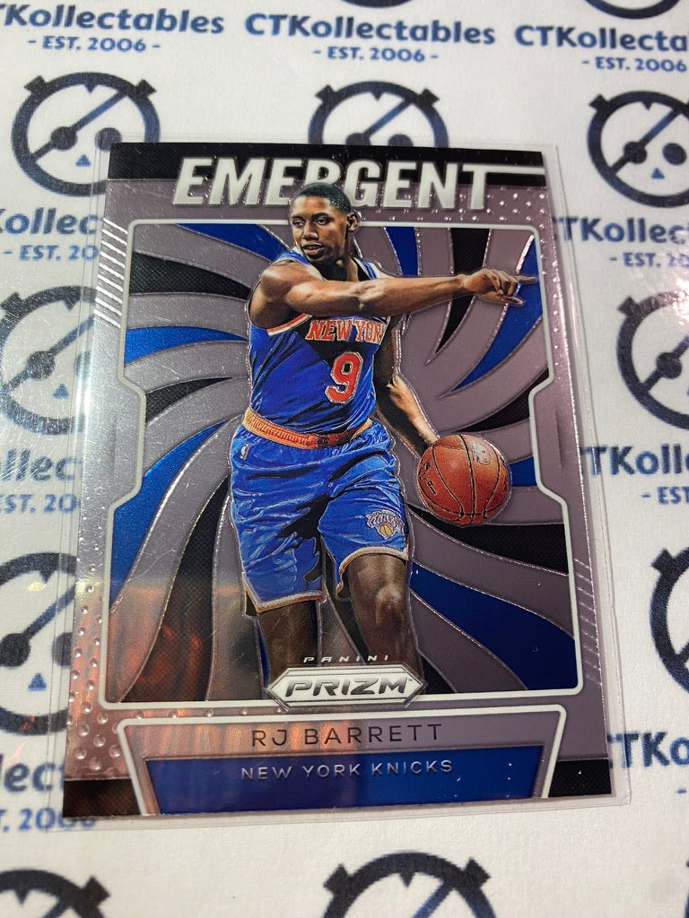 2019-20 Panini NBA Prizm RJ Barrett Emergent RC #27 Knicks