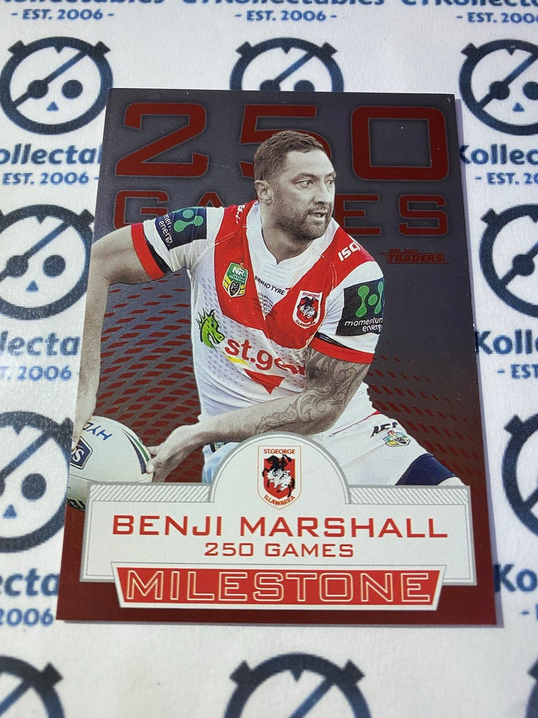 2017 NRL Traders Benji Marshall 250 Games Milestone #M3/3 Dragons