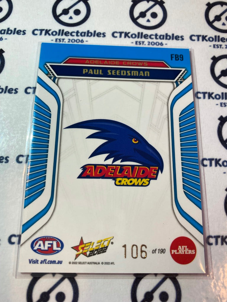 2022 AFL Footy Stars Fractured Blue #FB9 Paul Seedsman #106/190
