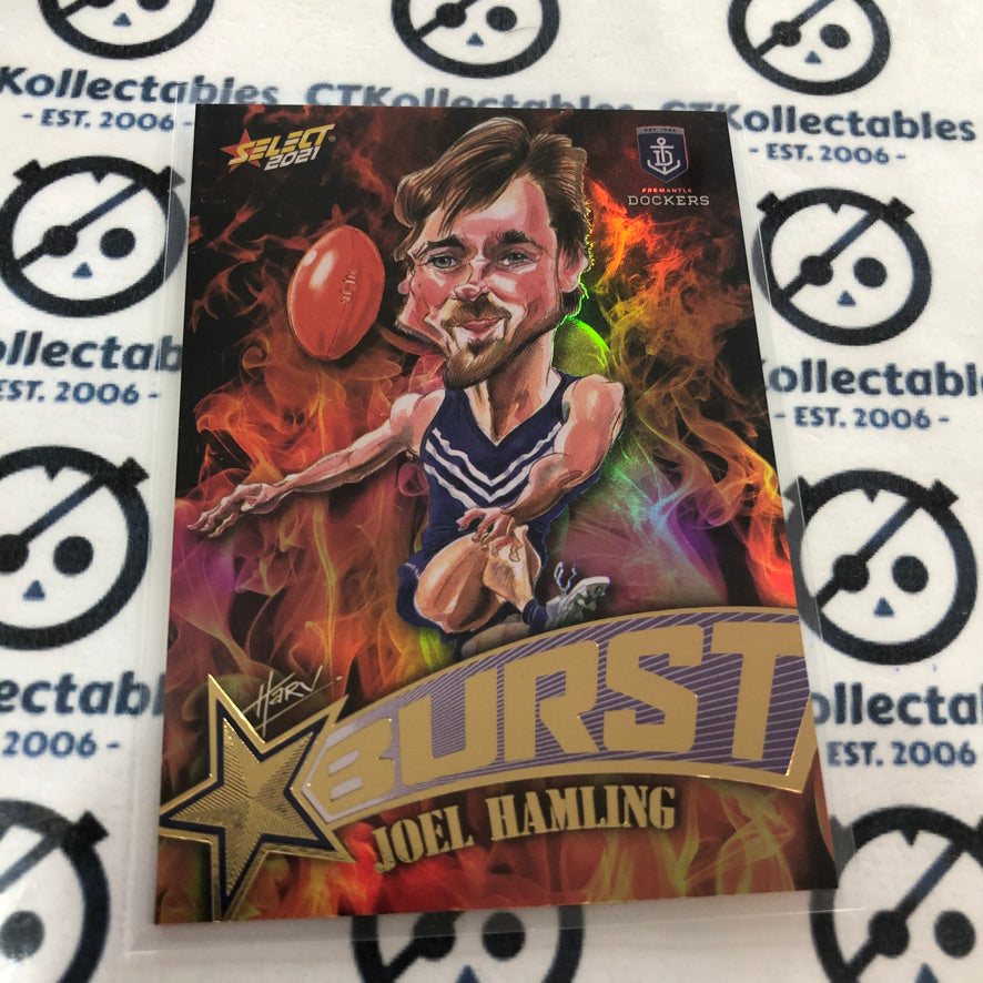 2021 AFL Footy Stars Fire Burst Joel Hamling #SP22 Dockers