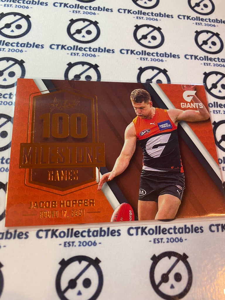 2022 AFL Footy Stars Milestone 100 games - Jacob Hopper MG38