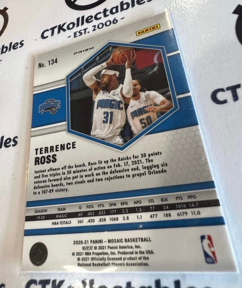 2020-21 NBA Mosaic Terrence Ross Silver Prizm #134 Magic