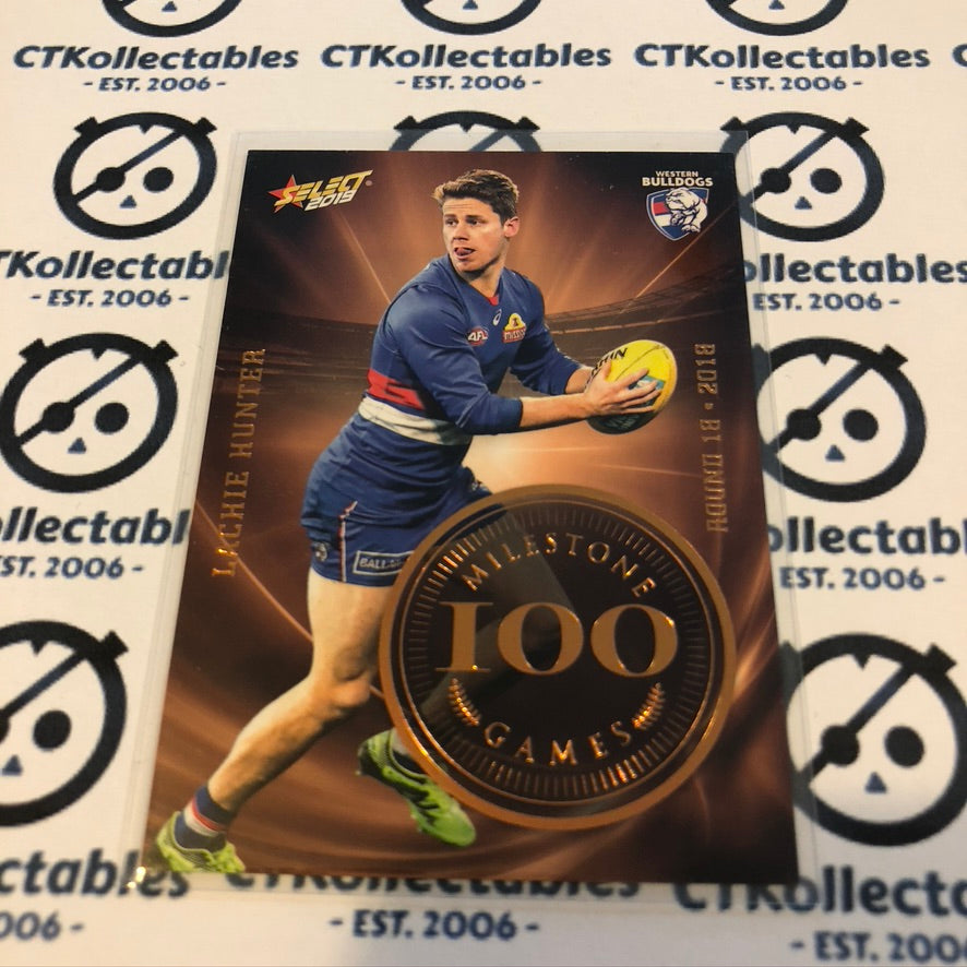 Lachie Hunter Milestone 100 games MG82 2019 Afl Footy Stars