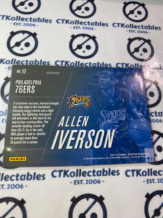 2017-18 Panini NBA Prestige Allen Iverson HORIZON All Time Greats #17 Sixers
