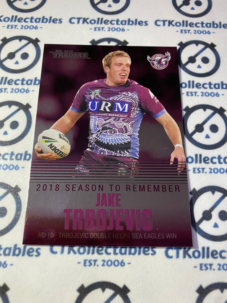 2019 NRL Traders Season To Remember Jake Trbojevic SR17 Manly