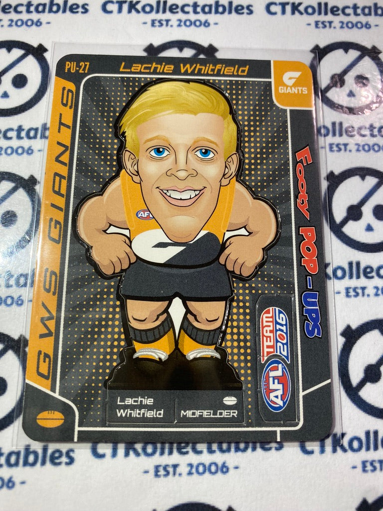 2016 AFL Teamcoach Pop Ups #PU-27 Lachie Whitfield Giants