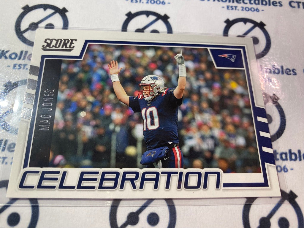 2022 NFL Panini Score Mac Jones Celebration #C-MJ Patriots
