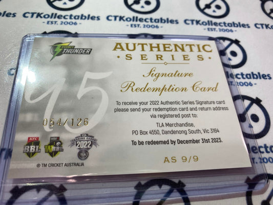 2022/2023 TLA Cricket Traders Authentic Series Redemption Daniel Sams #054/126