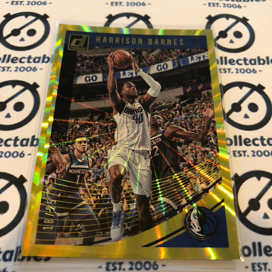 Harrison Barnes Gold Laser #18/25 2018-19 PANINI Donruss