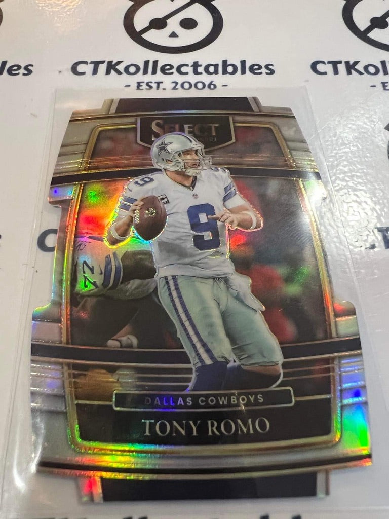 2021 NFL Panini Select Tony Romo Silver Prizm Concourse Die Cut #42 Cowboys