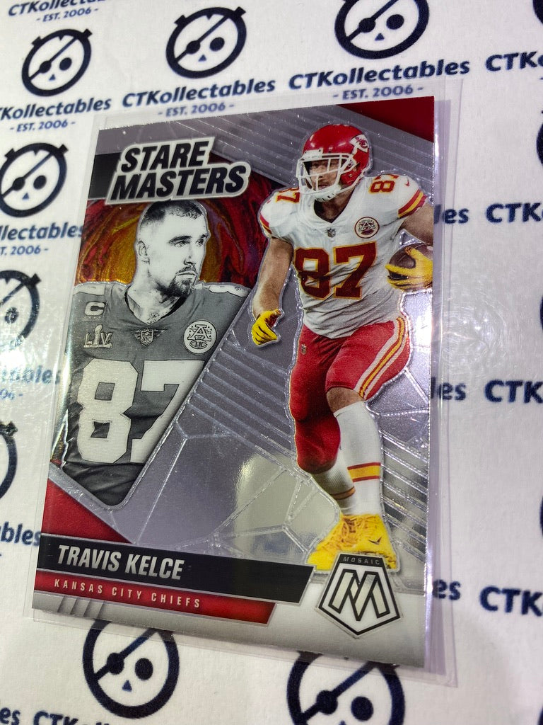 2021 Panini NFL Mosaic Travis Kelce Stare Masters #sm16 Chiefs
