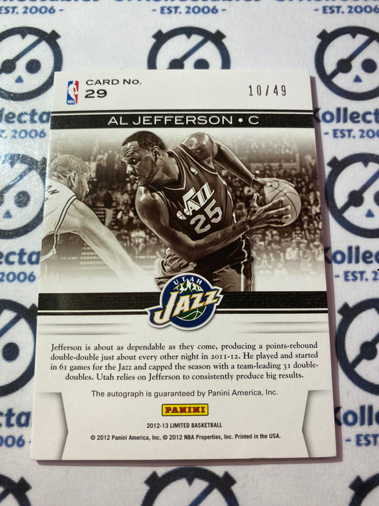 2012-13 Panini Limited Al Jefferson Spotlight Signatures #10/49 Timberwolves