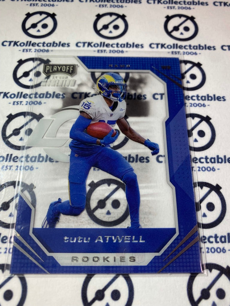 2021 NFL Chronicles Playbook Momentum Tutu Atwell rookie card RC #PMR-18