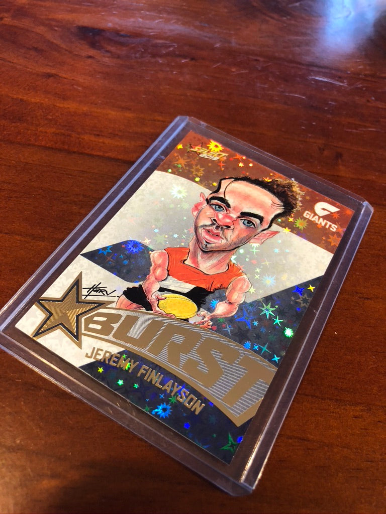 Jeremy Finlayson Starburst Caricature SBTC30 2019 footy stars