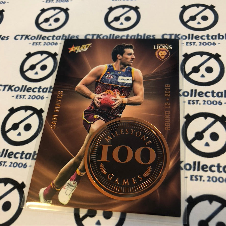 2019 Afl Footy Stars Sam Mayes Milestone 100 games MG8