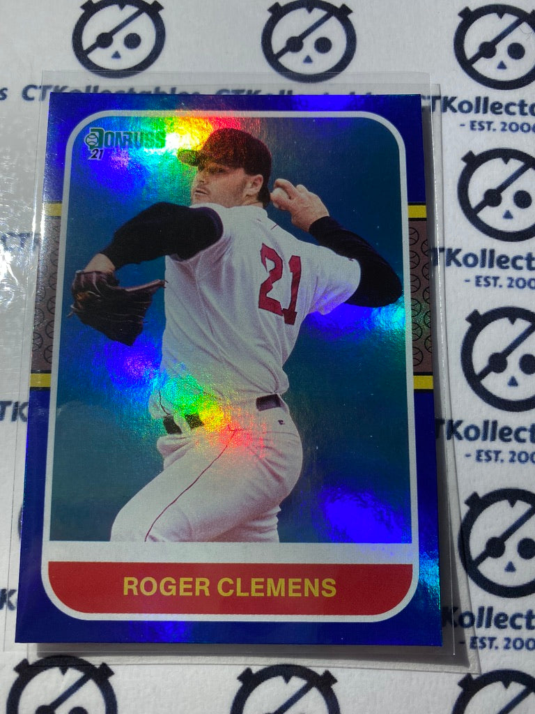 2021 Panini Donruss Baseball Roger Clemens 1987 Retro Blue Foil #236 Boston