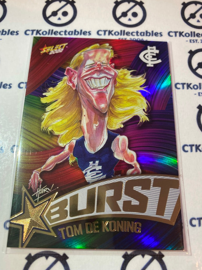 2022 AFL Footy Stars Starburst Paint - Tom De Koning SBP9