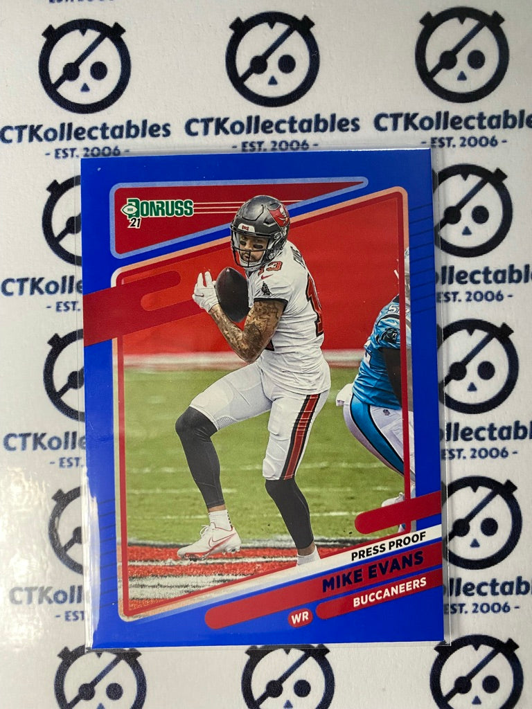 2021 NFL Donruss Press Proof Blue Mike Evans #101 Buccaneers