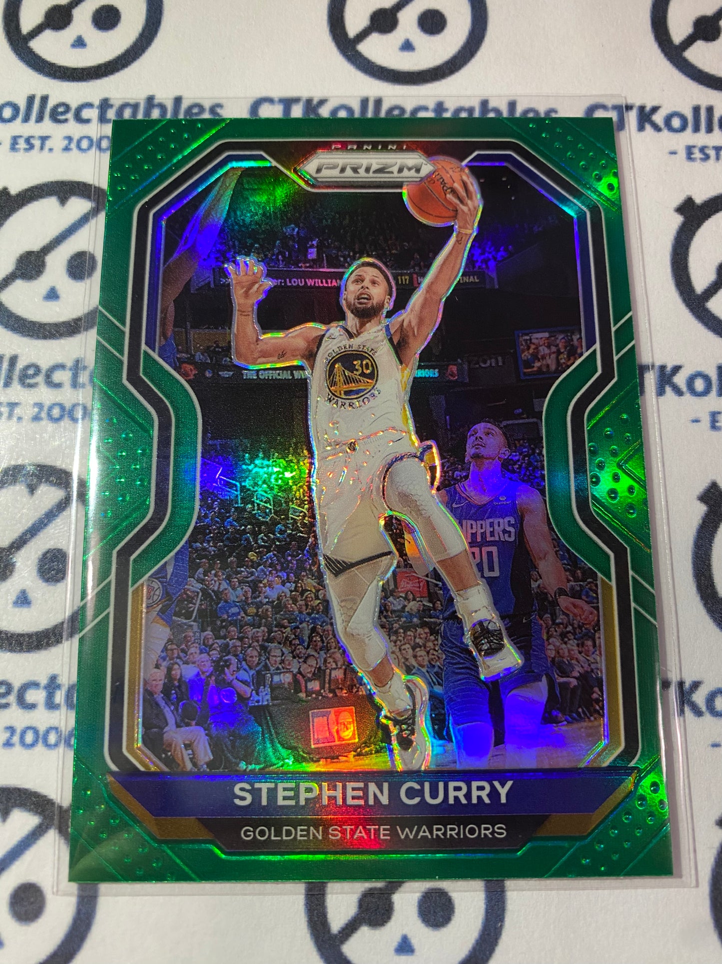 2020-21 NBA Prizm Stephen Curry Green Prizm #159 Warriors