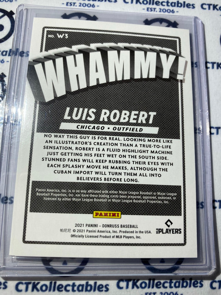 2021 Panini Donruss Baseball Whammy! Luis Robert SSP Case Hit #W3 Chicago