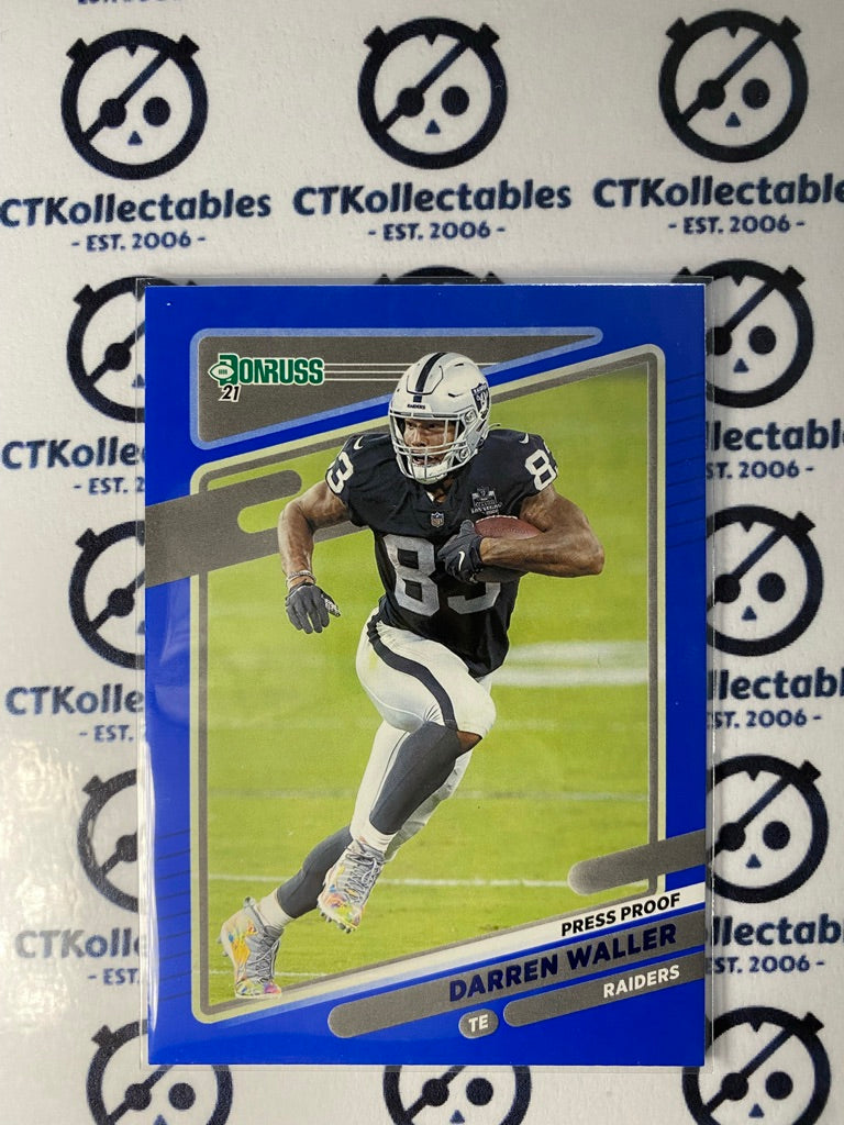 2021 NFL Donruss Press Proof Blue Darren Waller #88 Raiders