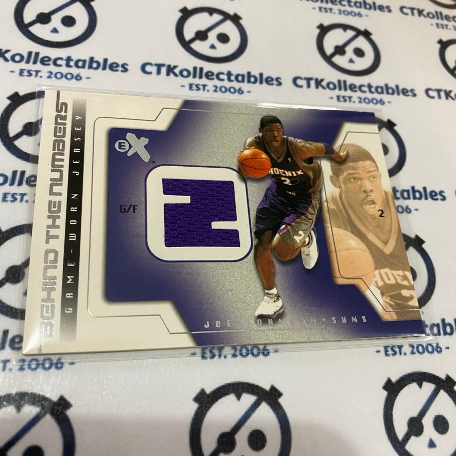2003-04 Fleer EX Joe Johnson Behind the Numbers Game Used Suns