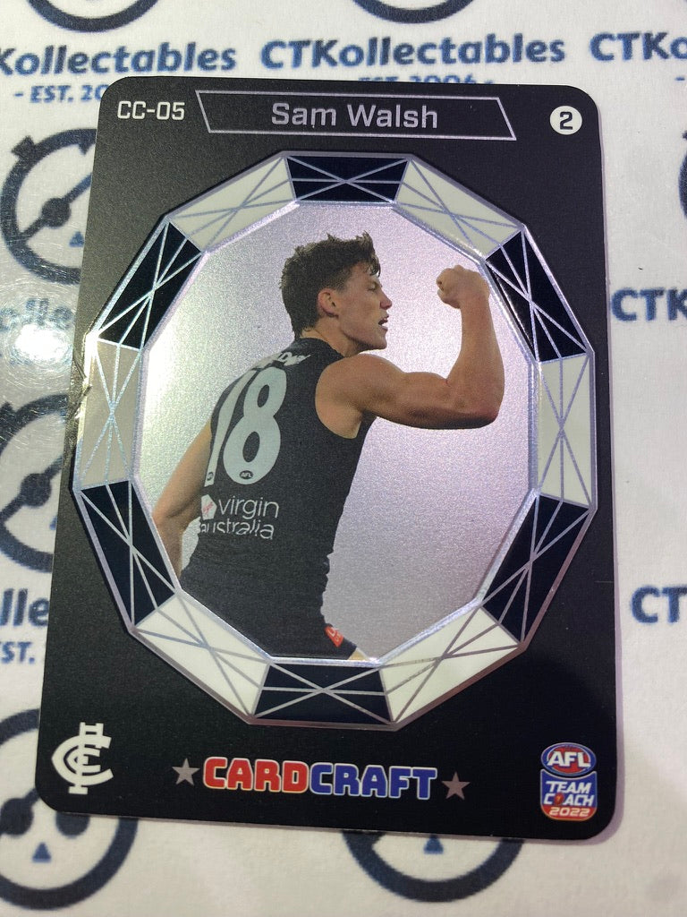 2022 AFL Teamcoach Card Craft Cheering - Sam Walsh CC-05