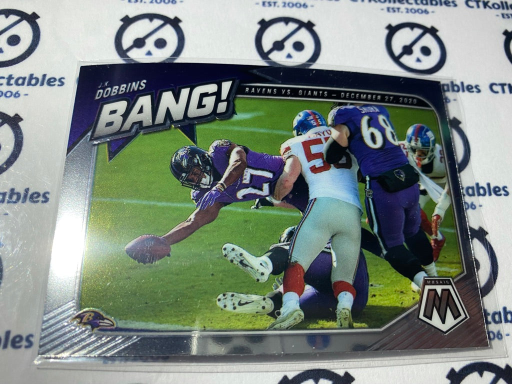 2021 Panini NFL Mosaic J.K Dobbins BANG! #B-9 Ravens