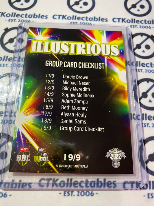 2022/2023 TLA Cricket Traders Illustrious Group Card Checklist #I 9/9