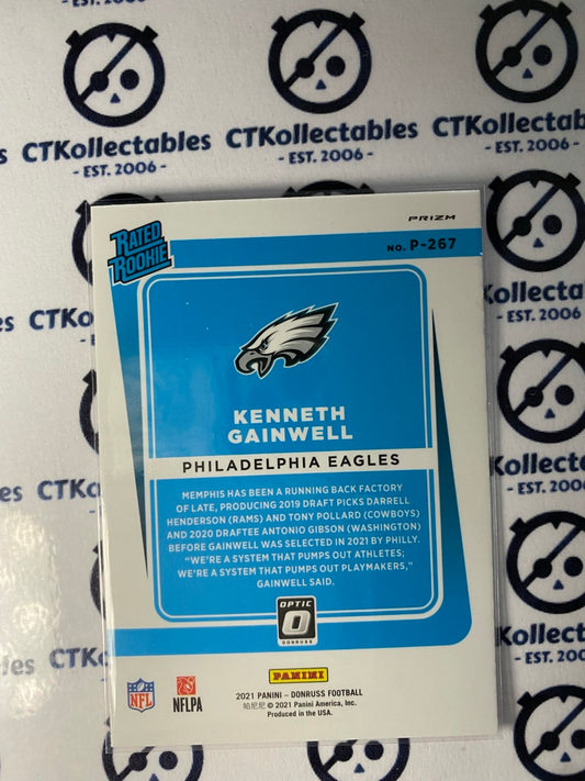 2021 NFL Donruss Optic Preview Red Rated Rookie Kenneth Gainwell Prizm P-267