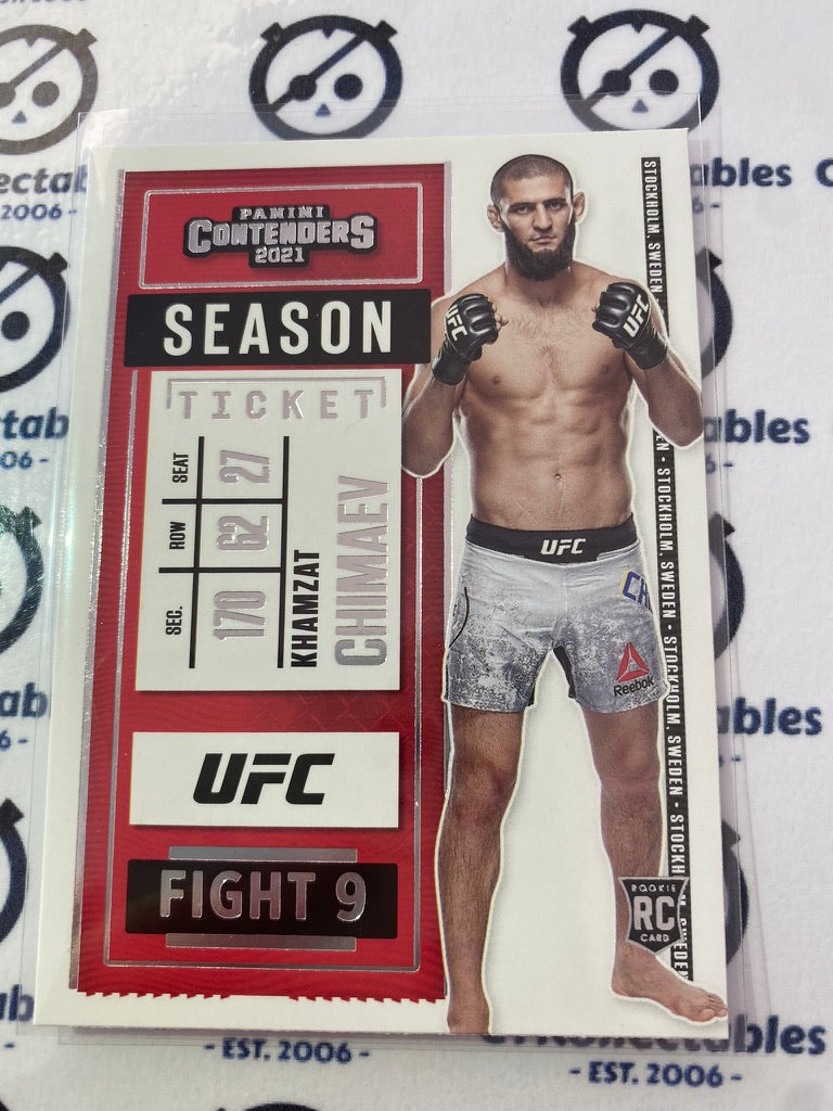 2021 UFC Panini Chronicles Contenders Khamzat Chimaev RC #3 Welterweight