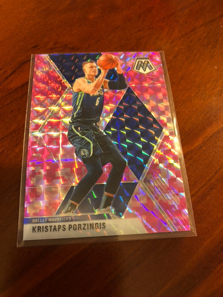 Kristaps Porzingas Pink Mosaic Prizm #54 2019-20 NBA Mosaic
