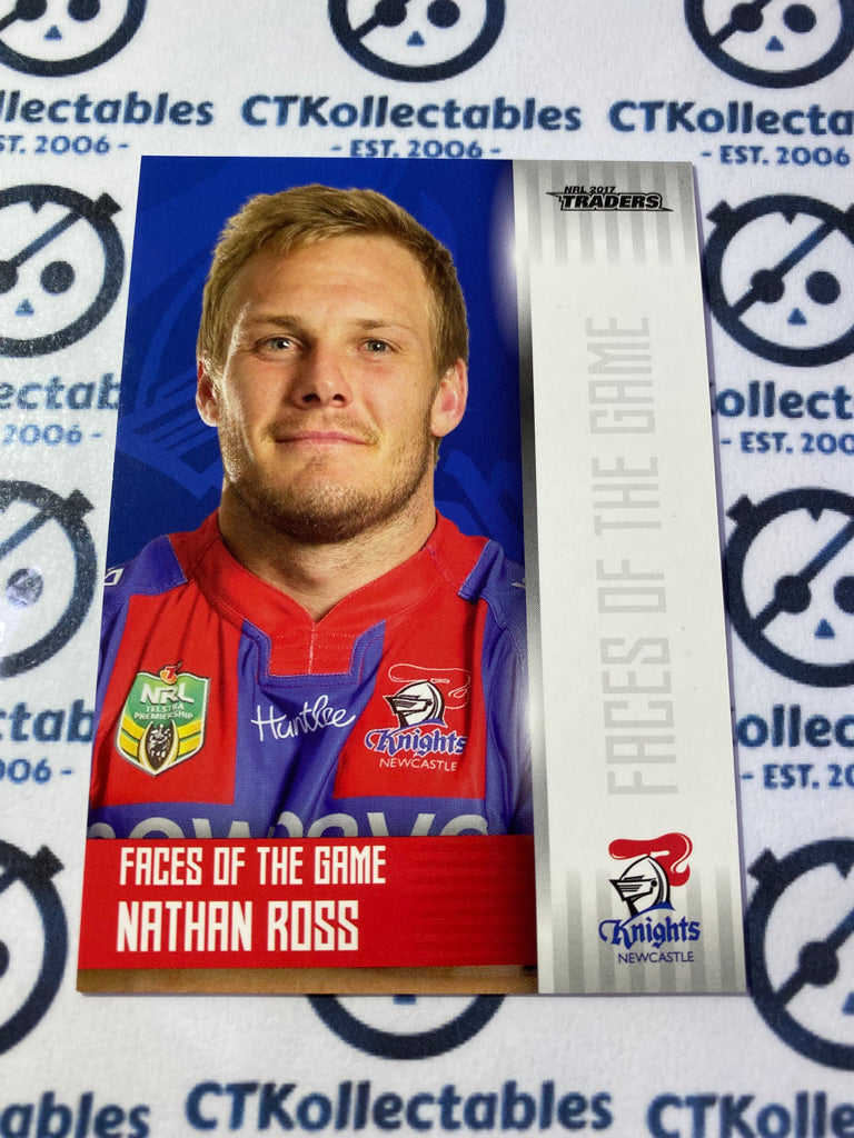 2017 NRL Traders Face Of The Game Nathan Ross F24/48 Knights