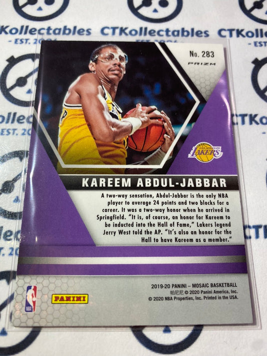 2019-20 Panini NBA Mosaic Kareem Abdul-Jabbar Hall of fame Pink Prizm #283 Lakers