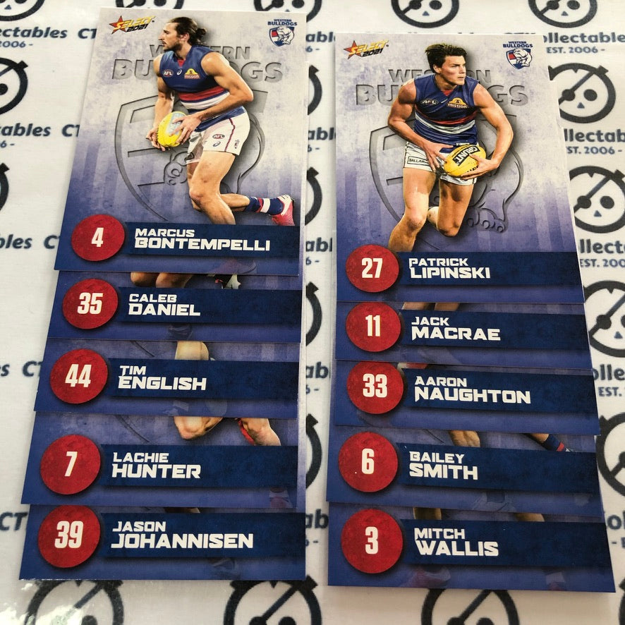 2021 AFL Footy Stars Western Bulldogs 10 team Set