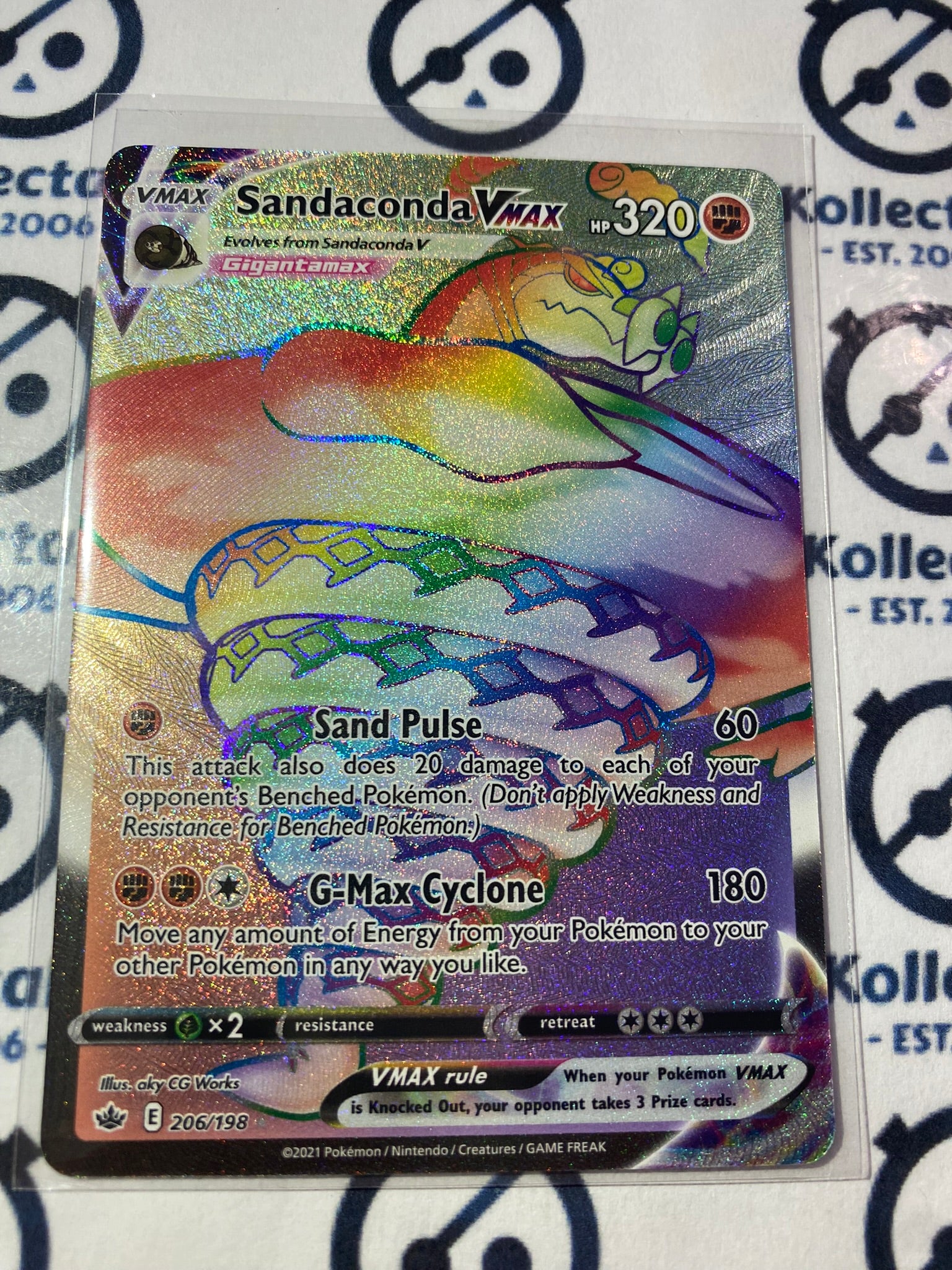 Pokémon TCG Sandaconda VMAX Chilling Reign 206/198 Holo Secret