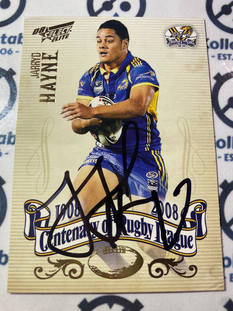 Signed Jarryd Hayne 2008 NRL Elite Centenary #167 Eels card
