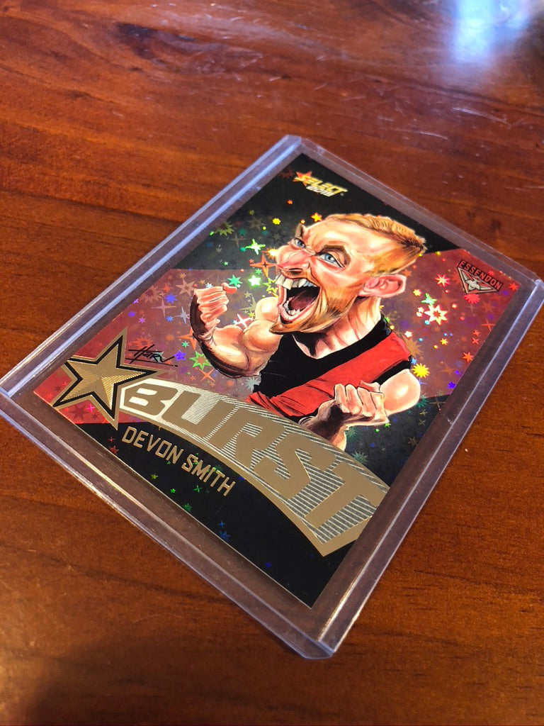 2019 AFL footy stars Devon Smith Starburst Caricature SBTC19