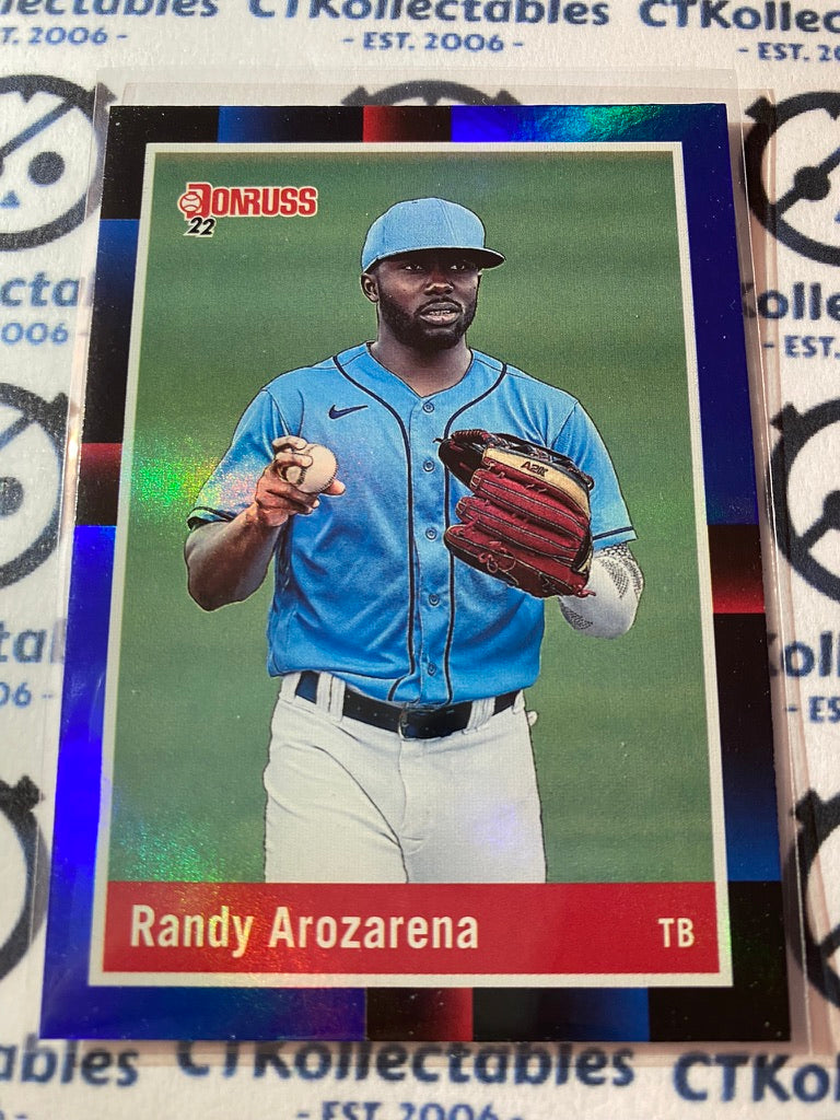 2022 Panini Donruss Baseball Randy Arozarena Blue Foil "1988 Retro" #275 Tampa Bay