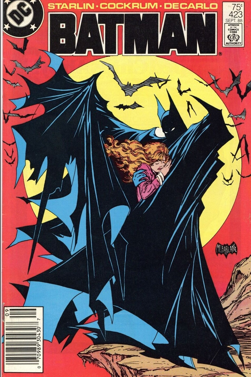 BATMAN # 423 McFARLANE FIRST PRINTING DC COMIC BOOK 1988